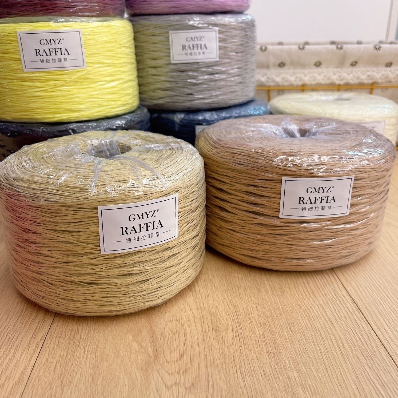 Crochet Bag Raffia - 250 g/Stück dünnes, flaches Bastgarn für