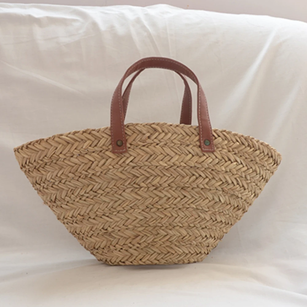 Crochet Bag Raffia - Böhmische Stroh-Rattan-Taschen für Damen, Designer-gewebte Tasche,