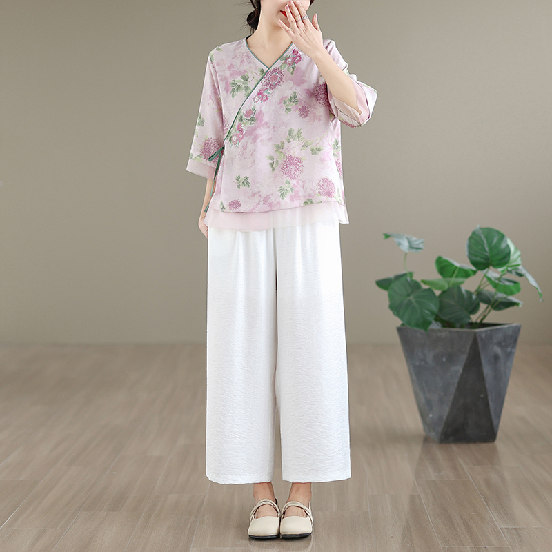 Elegantes Baumwoll-Leinen-Set  – Linen Pant Wide Bewertung und Preis