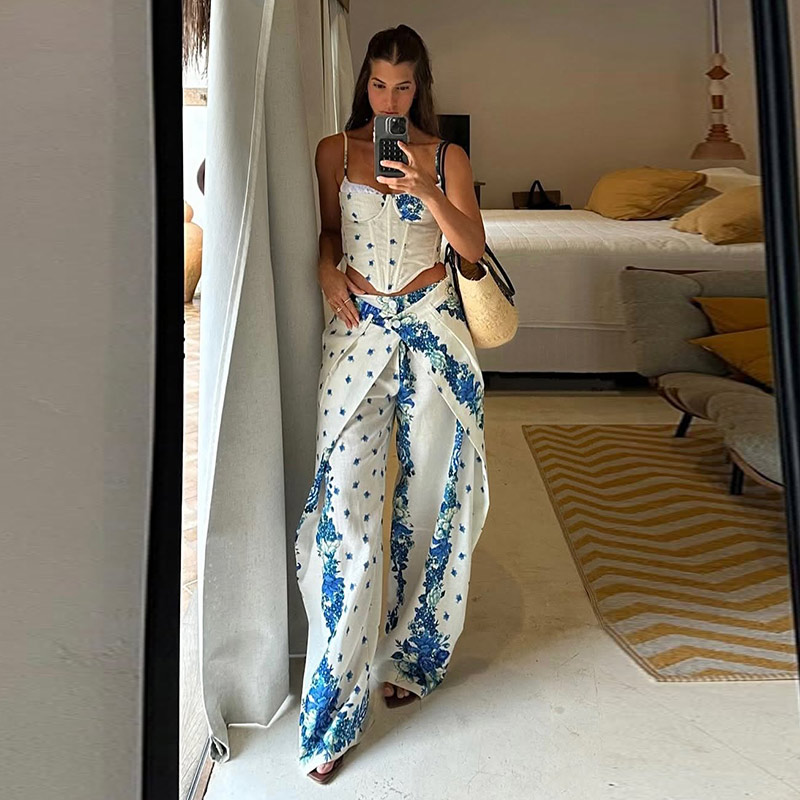 Sexy Bedrucktes Westen-Hosen-S – Romper Floral Print Bewertung und Preis