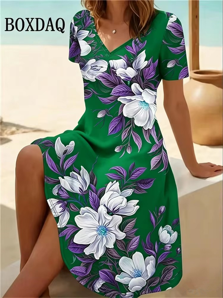 6XL Übergröße Damenkleider Som – Romper Floral Print Bewertung und Preis