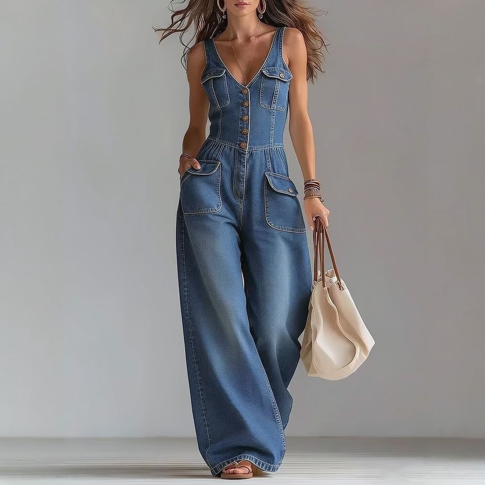 Damen Casual Washed Denim Jump – Jumpsuit Linen Relaxed Bewertung und Preis