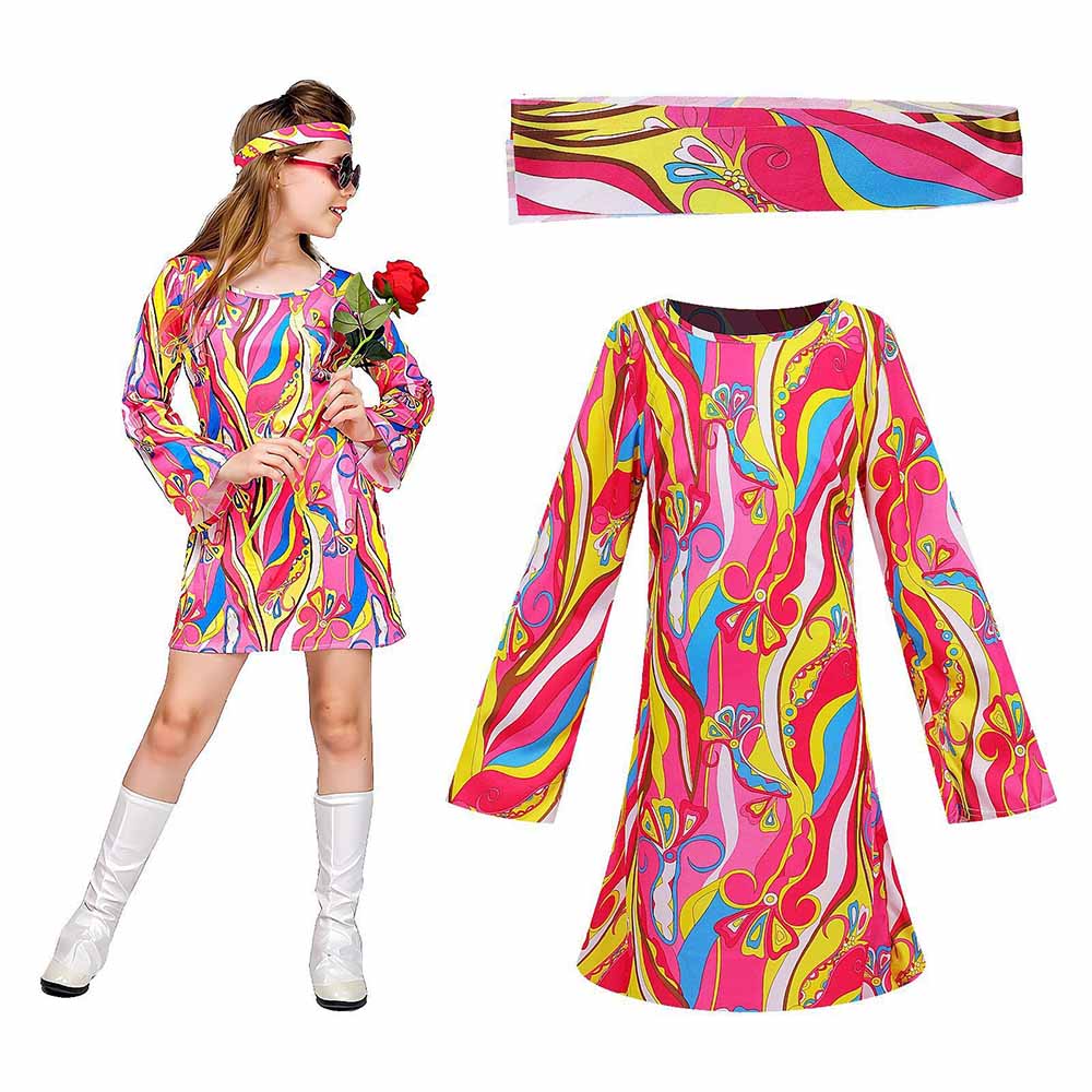 Retro 70er Hippie-Kleid mit St – Romper Floral Print Bewertung und Preis