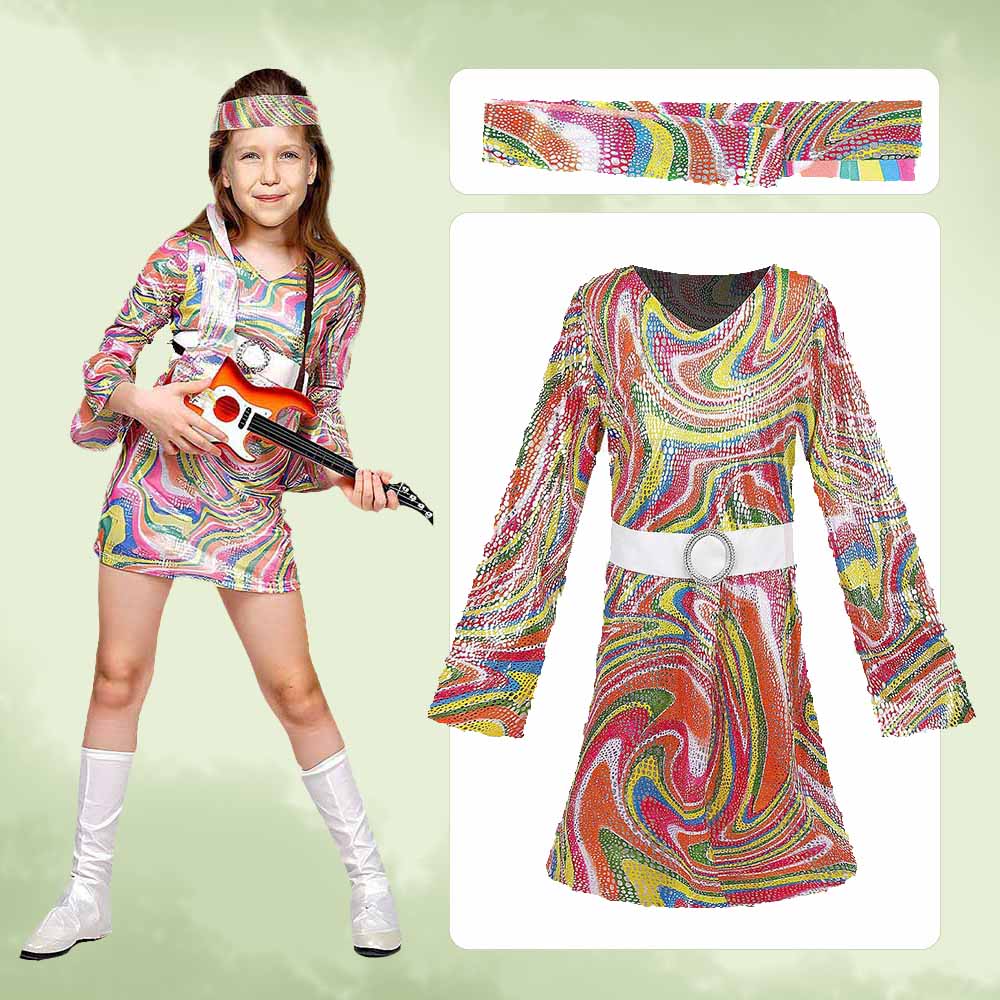 Retro 70er Hippie-Kleid mit St – Romper Floral Print Bewertung und Preis
